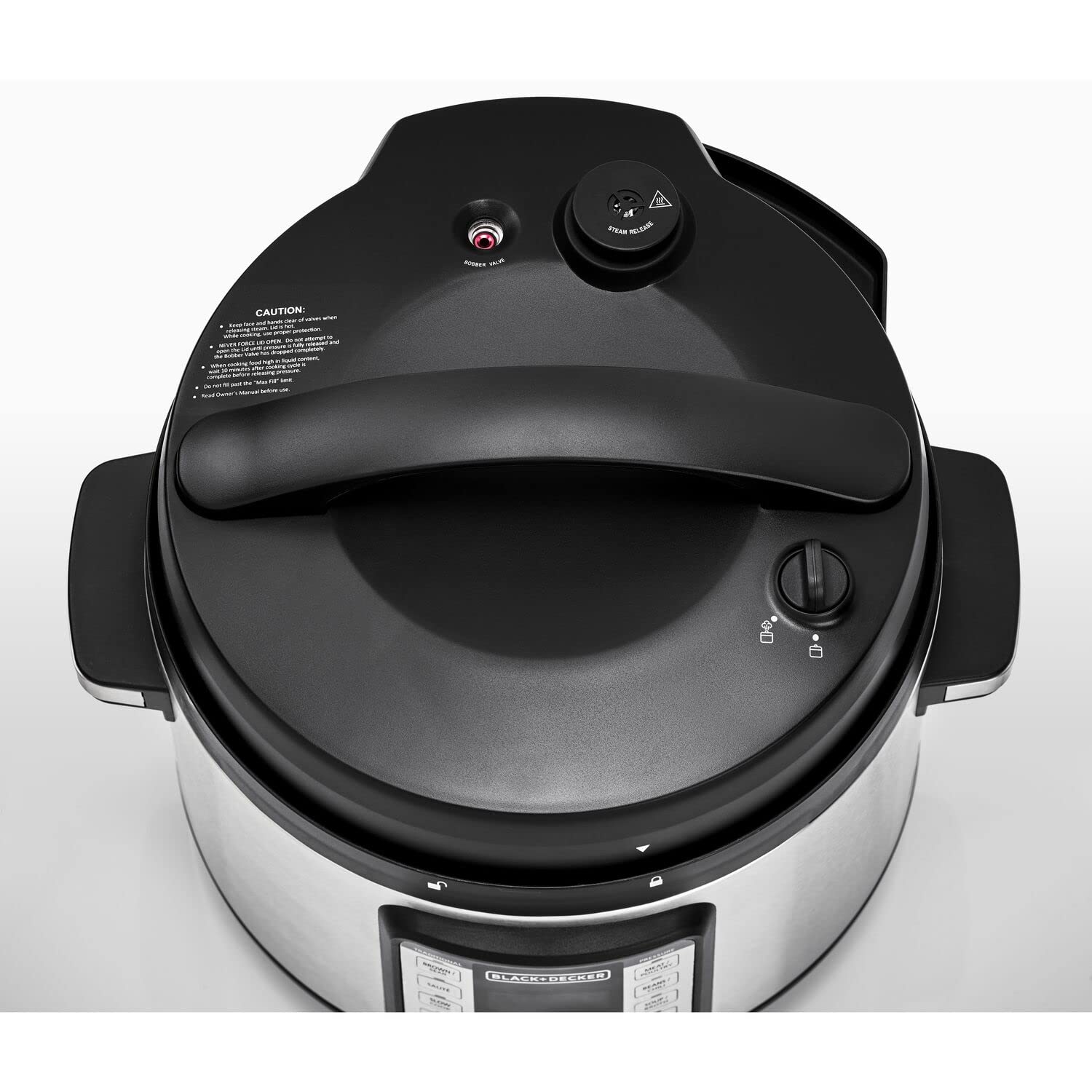 Black & Decker Smart Steam Pot, 1350W Power, 10L, 9 in 1 Usage, 14 Smart Programmable Electric Pressure Cooker وعاء بخار بتصميم انيق من بلاك + ديكر، بقدرة 1350 واط وسعة 10 لتر، طنجرة ضغط كهربائية أنيقة قابلة للبرمجة Black & Decker Smart Steam Pot, 1350W Power, 10L, 9 in 1 Usage, 14 Smart Programmable Electric Pressure Cooker وعاء بخار بتصميم انيق من بلاك + ديكر، بقدرة 1350 واط وسعة 10 لتر، طنجرة ضغط كهربائية أنيقة قابلة للبرمجة